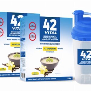 42 Vital -dieta niskokaloryczna, pakiet 2op, 1kg + shaker gratis