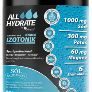 ALLHydrate, Izotonik Sport Neutral 605g, 50 porcji